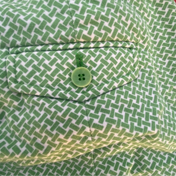 Talbots Heritage Pants size 4 27 petite Green and White design pants casual - Picture 11 of 12